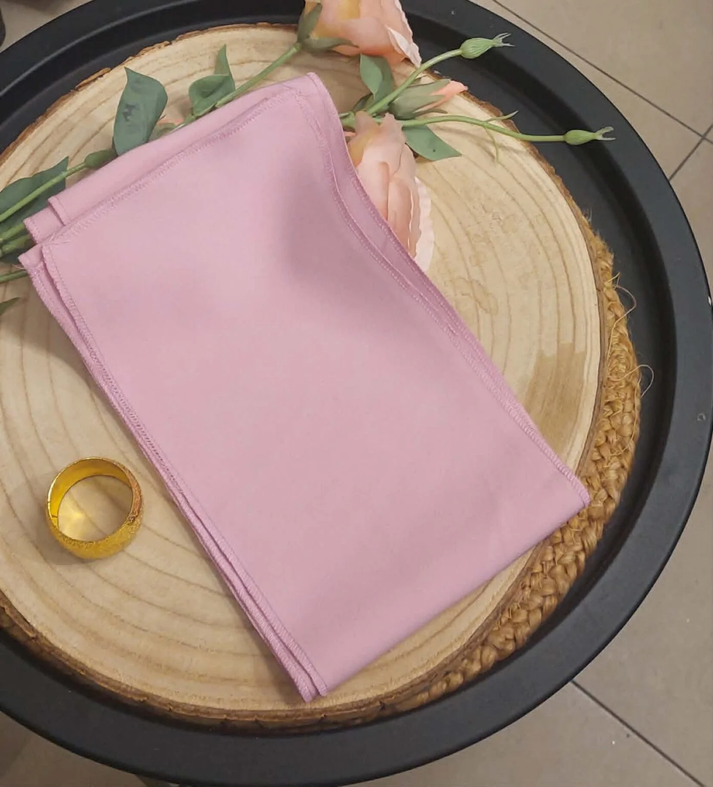 Wyprzedaż Szarfa na krzesło materiał barbie pudrowy róz 16/220 - obrazek 2