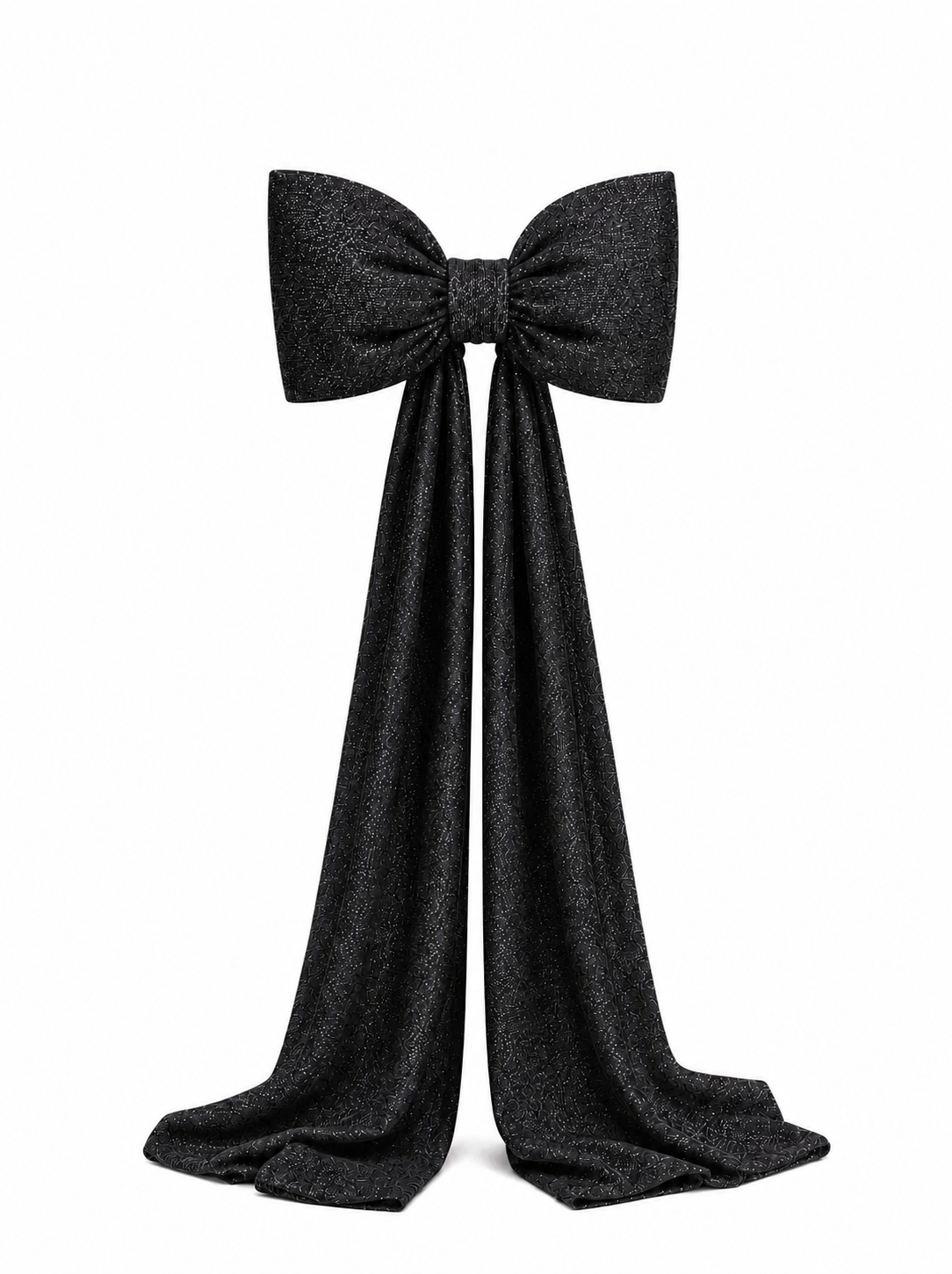 Kokarda 30x60 cm, zwis 150 cm Glamour Czarna