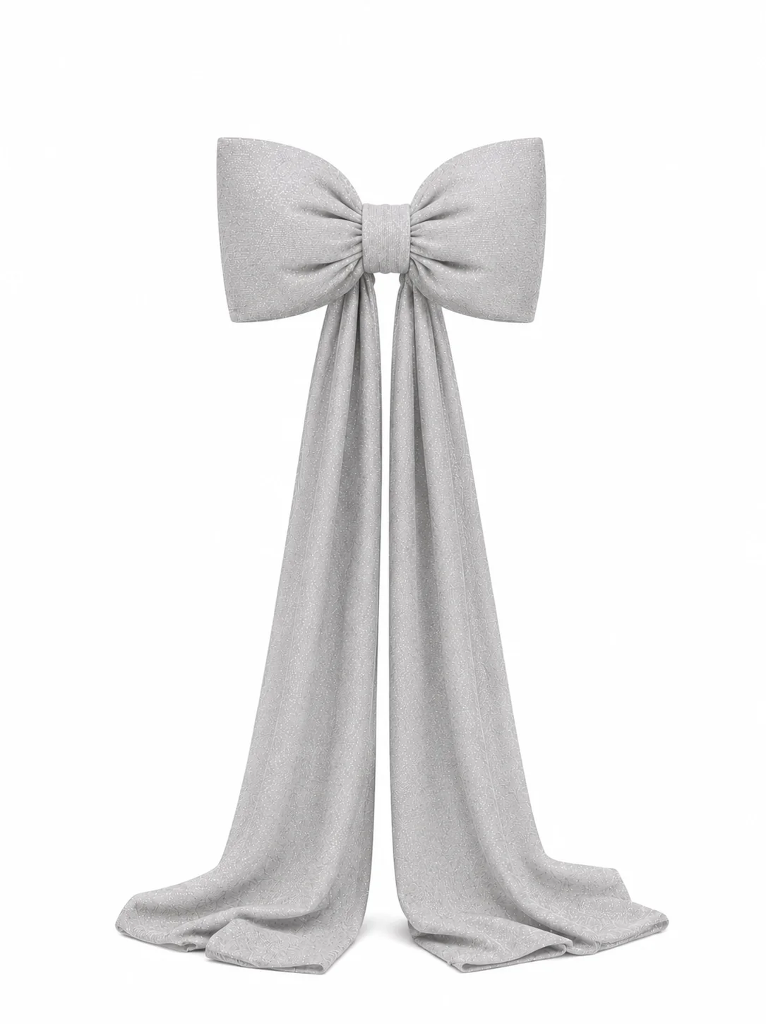 Kokarda 30x60 cm, zwis 150 cm Glamour Srebrny