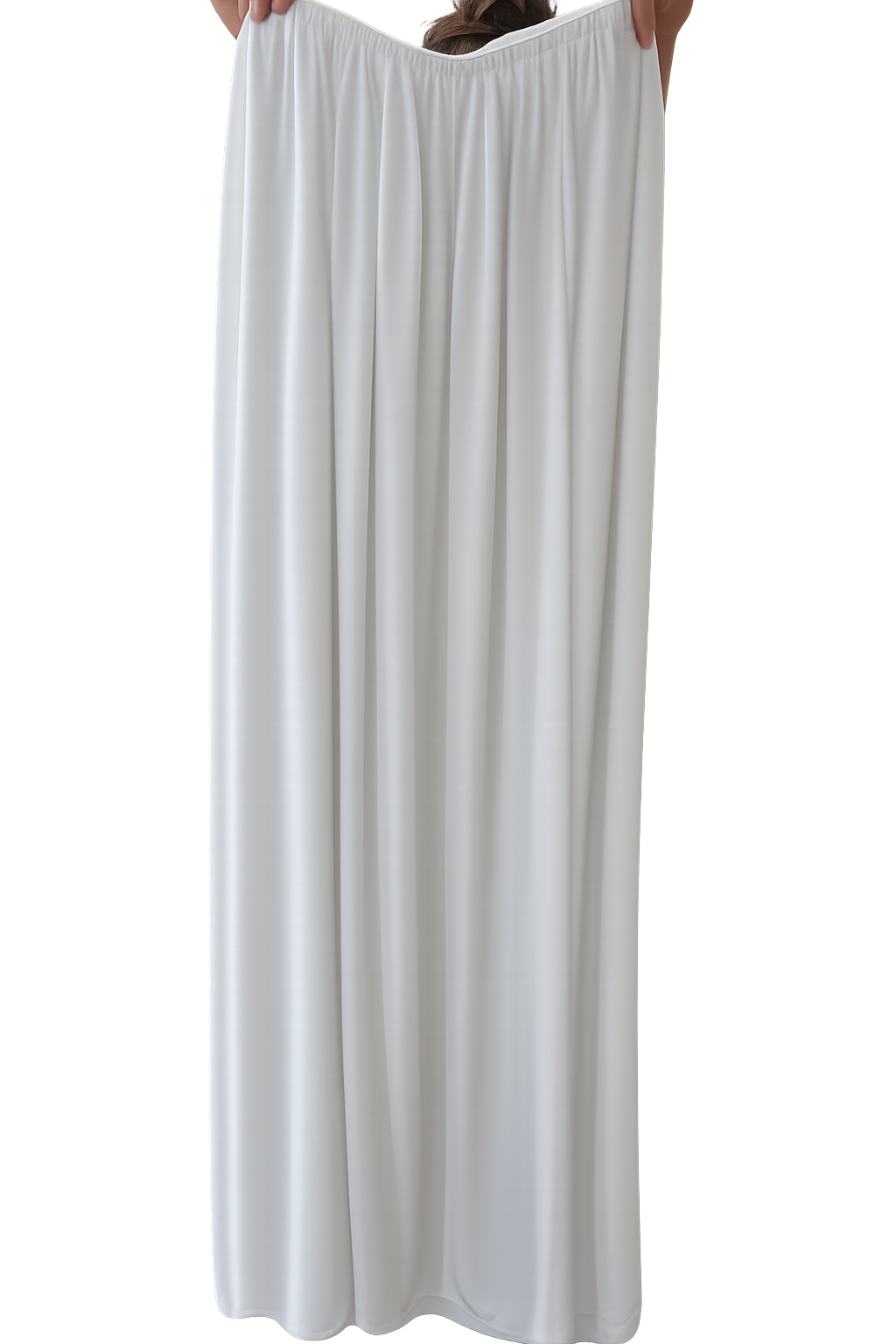 Wyprzedaż Falbana ITY z przeszyciem wysokość 150 cm szerokość 300 cm Biały