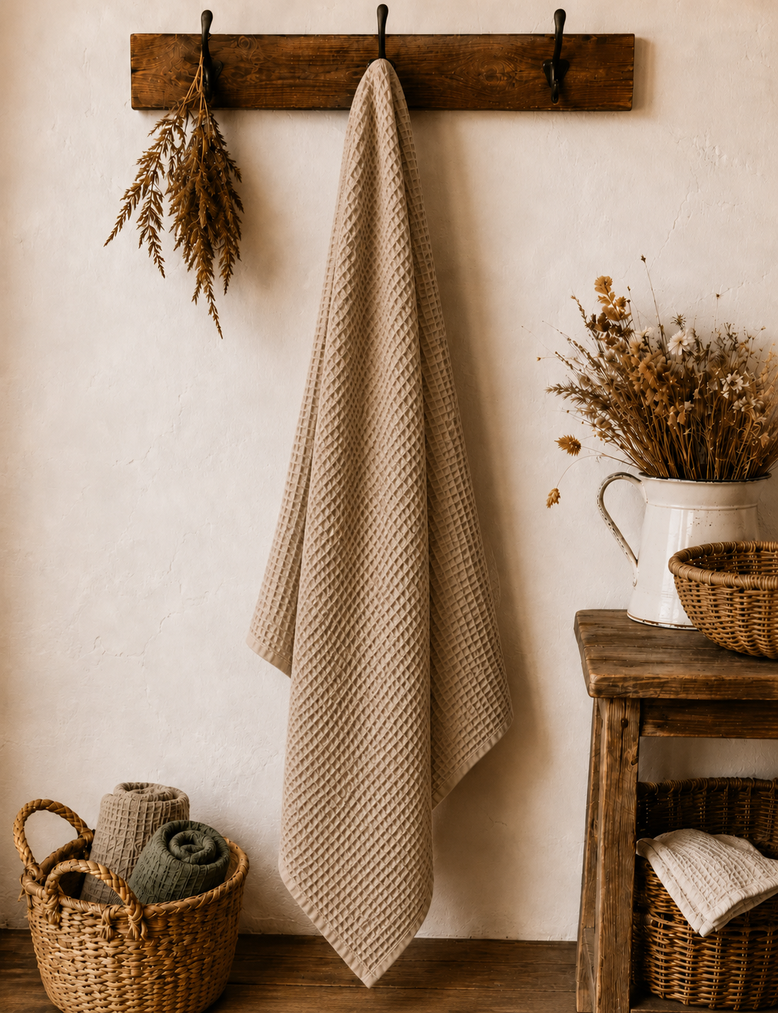 Ręcznik wafel 105 × 155 cm – 100% bawełna