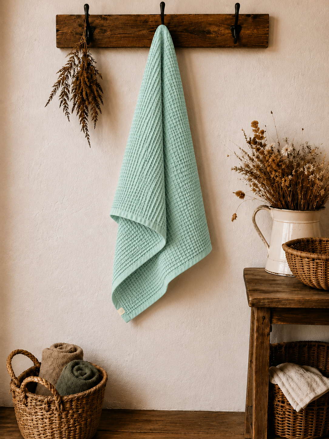 Ręcznik wafel 47 × 95 cm – 100% bawełna