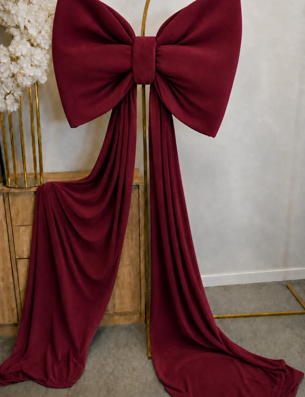 Kokarda Welur Gigant 60×90 cm, zwis 200 Bordo