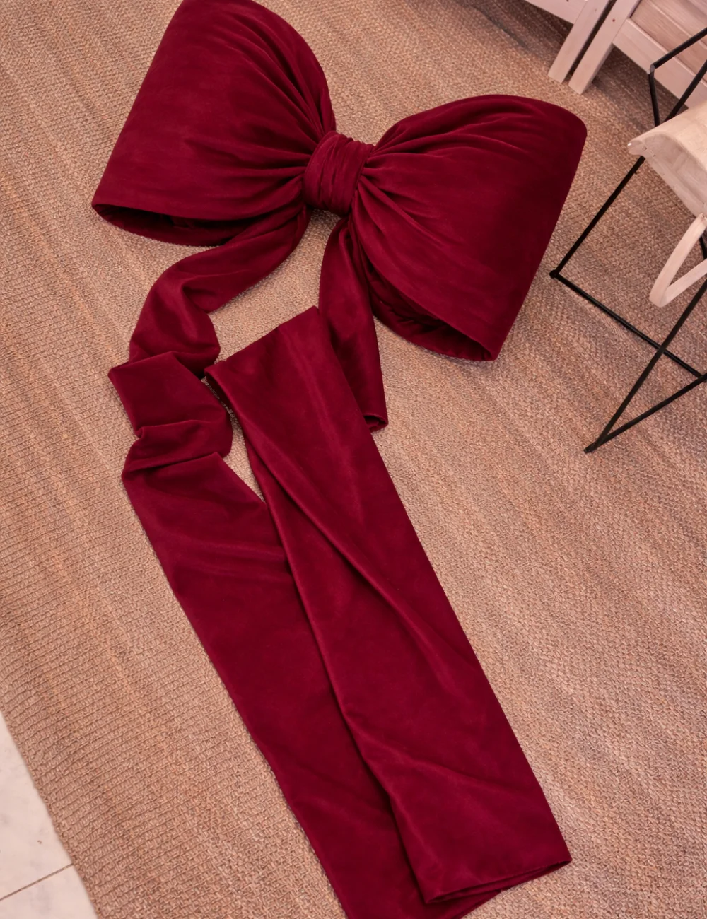 Kokarda welur 50×80 zwis 200 cm Bordo