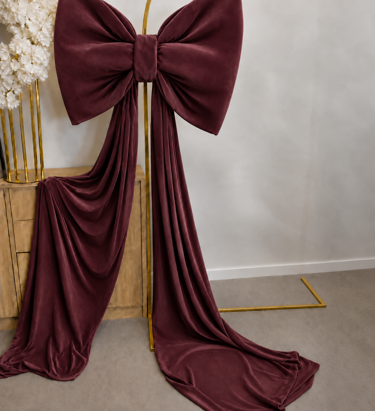 Kokarda Welur Gigant 60×90 cm, zwis 300 Ciemny bordo