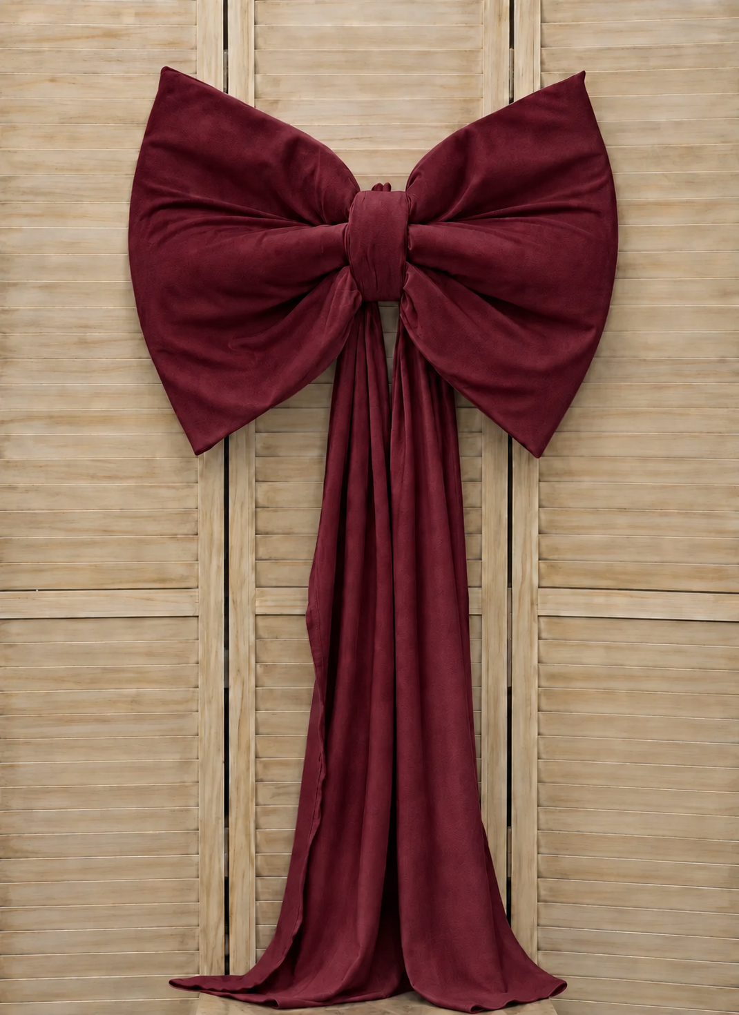 Kokarda 60x80 zwis 150 welur Ciemne Bordo