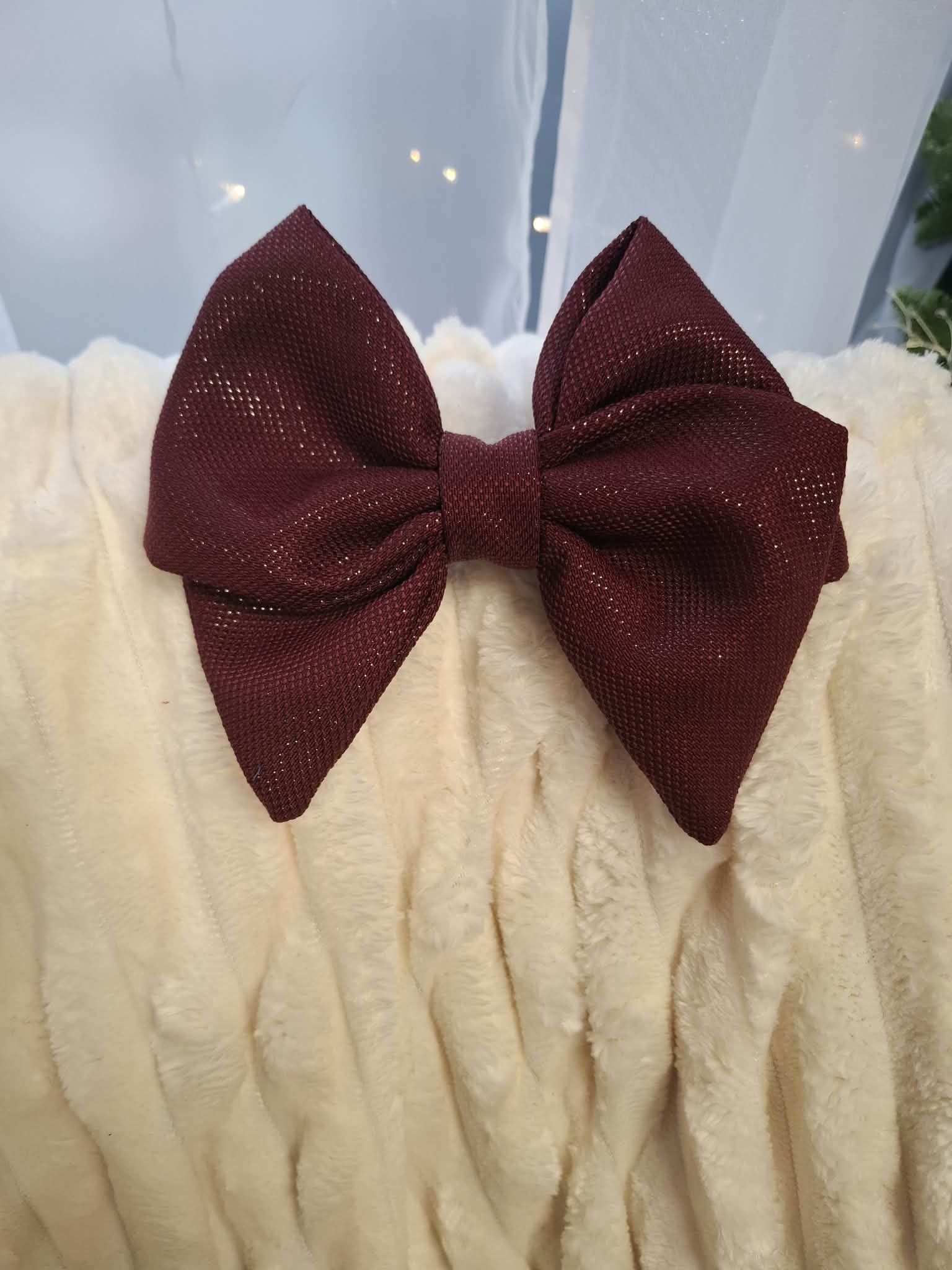 Wyprzedaż! Zestaw 5 kokard 16x18 Glamour bordo - obrazek 5