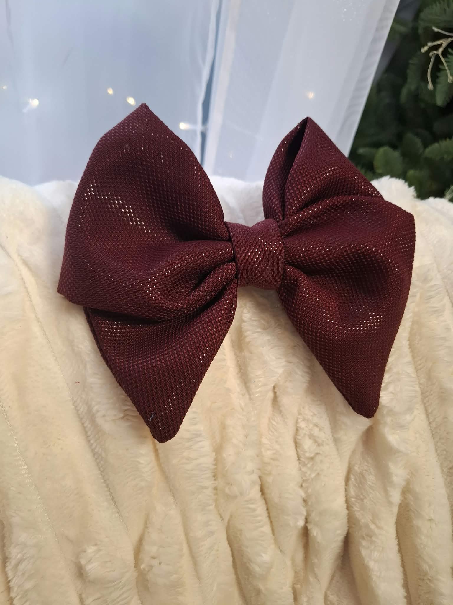 Wyprzedaż! Zestaw 5 kokard 16x18 Glamour bordo - obrazek 6