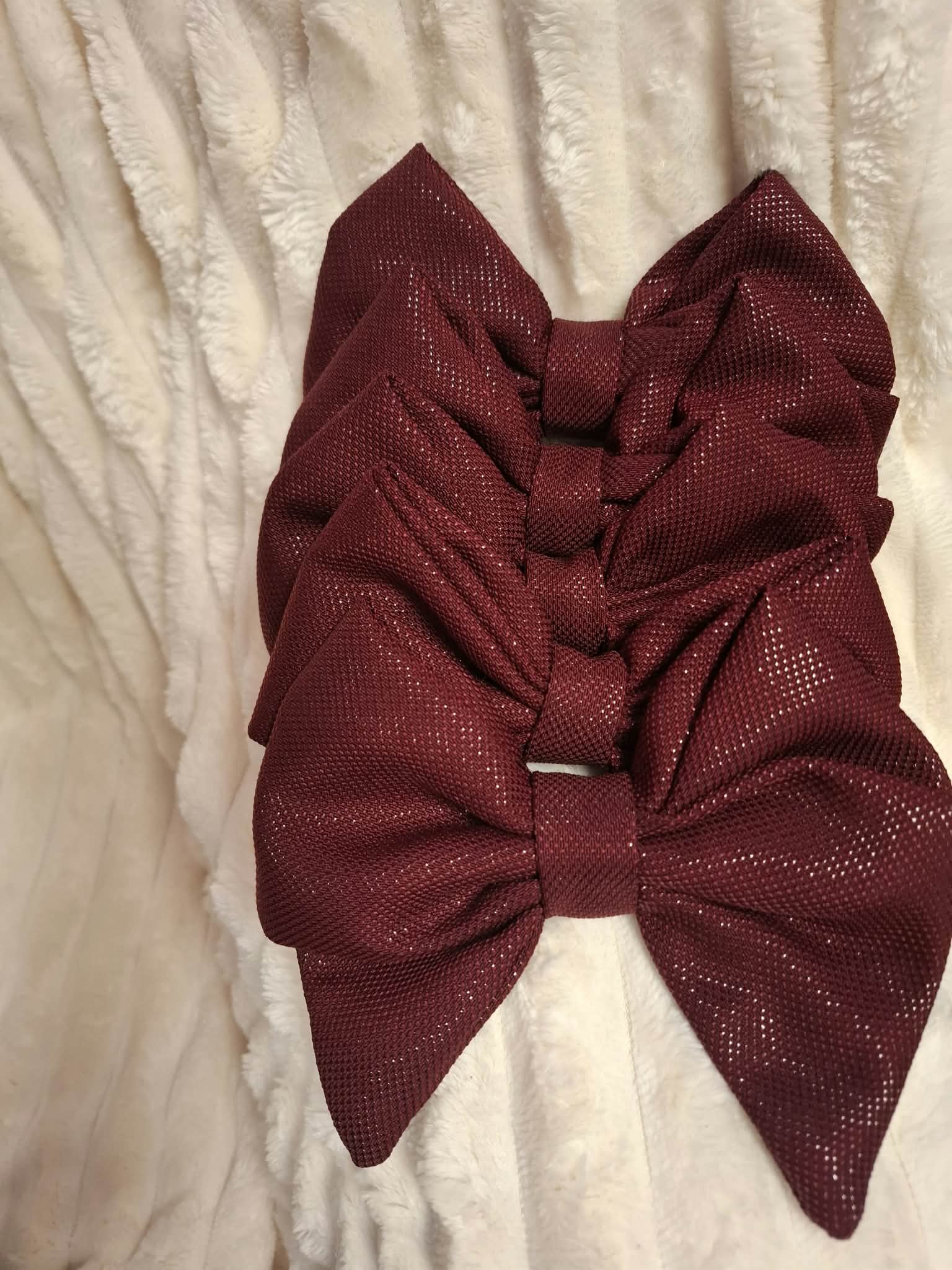 Wyprzedaż! Zestaw 5 kokard 16x18 Glamour bordo