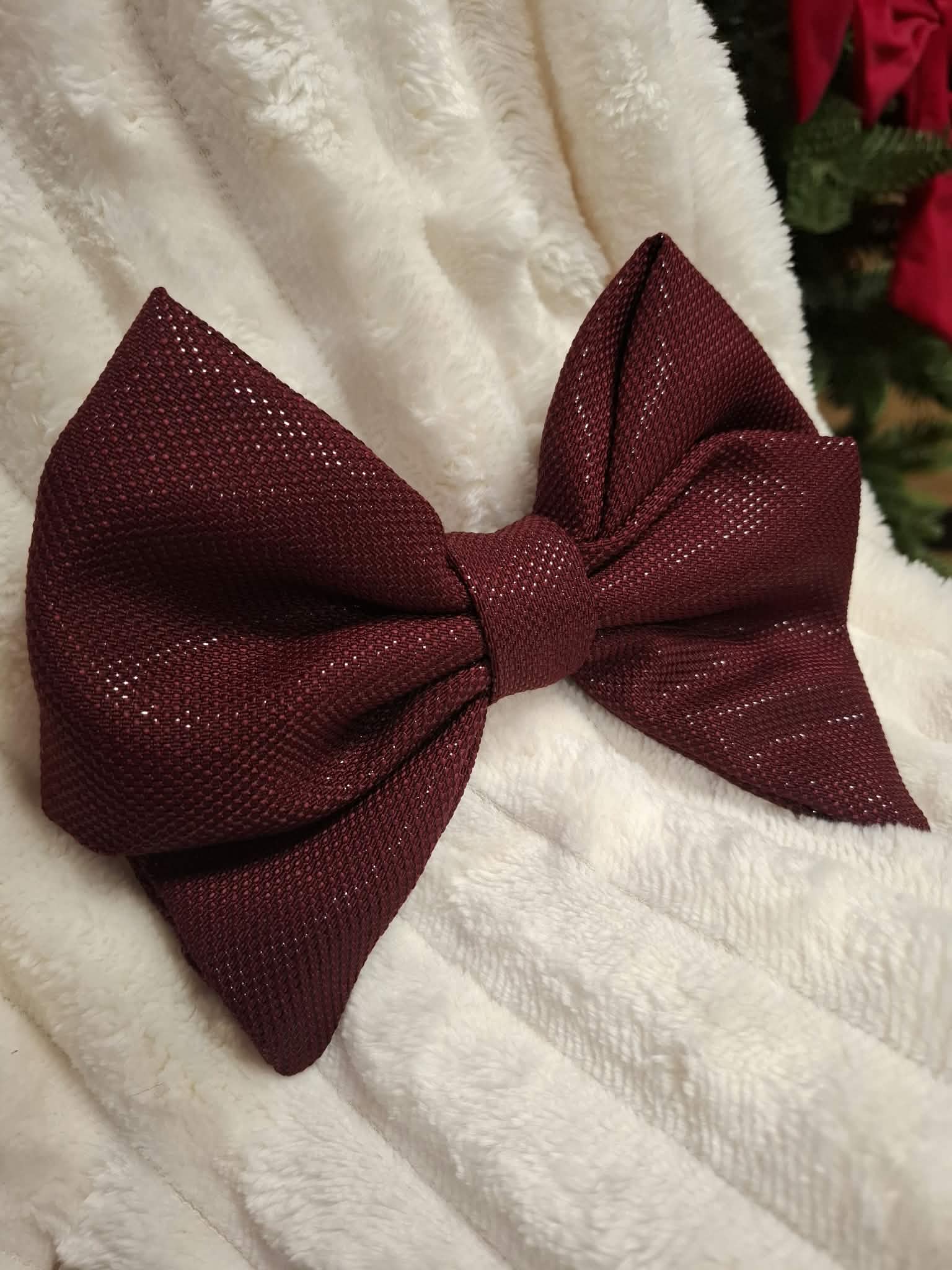 Wyprzedaż! Zestaw 5 kokard 16x18 Glamour bordo - obrazek 8